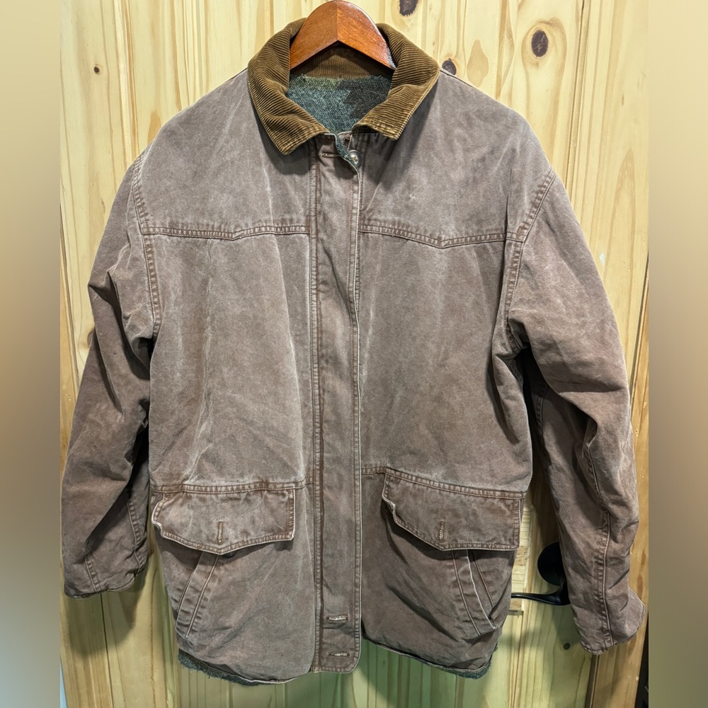 Reversible Workwear Jacket with tribal pattern Medium